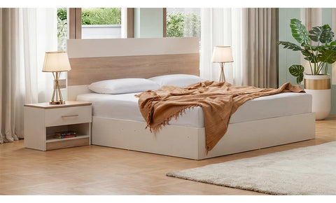 غرفة نوم لوتس بدولاب جرار - kabbanifurniture