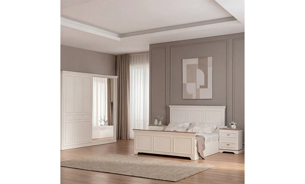 غرفة نوم تيفاني بدولاب جرار - kabbanifurniture