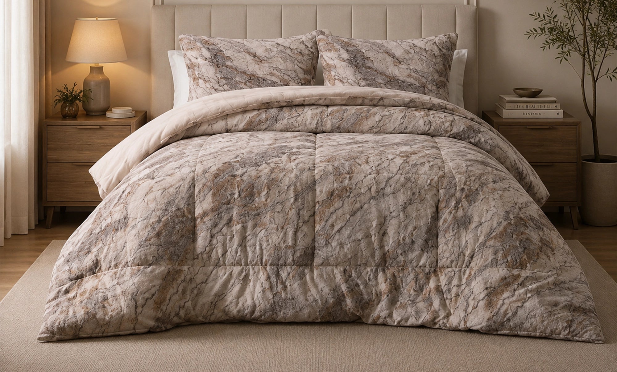 Single Fur Winter Comforter Set 4 Pieces - 1623
