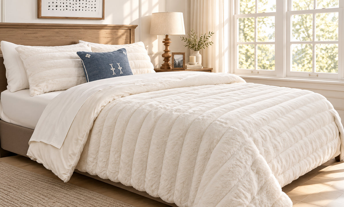 Furry Winter Duvet Set Double - 3 Pieces - 1627 1