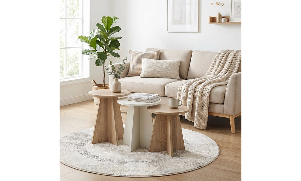 ترابيزة جانبية متداخلة فاتح G8 - kabbanifurniture