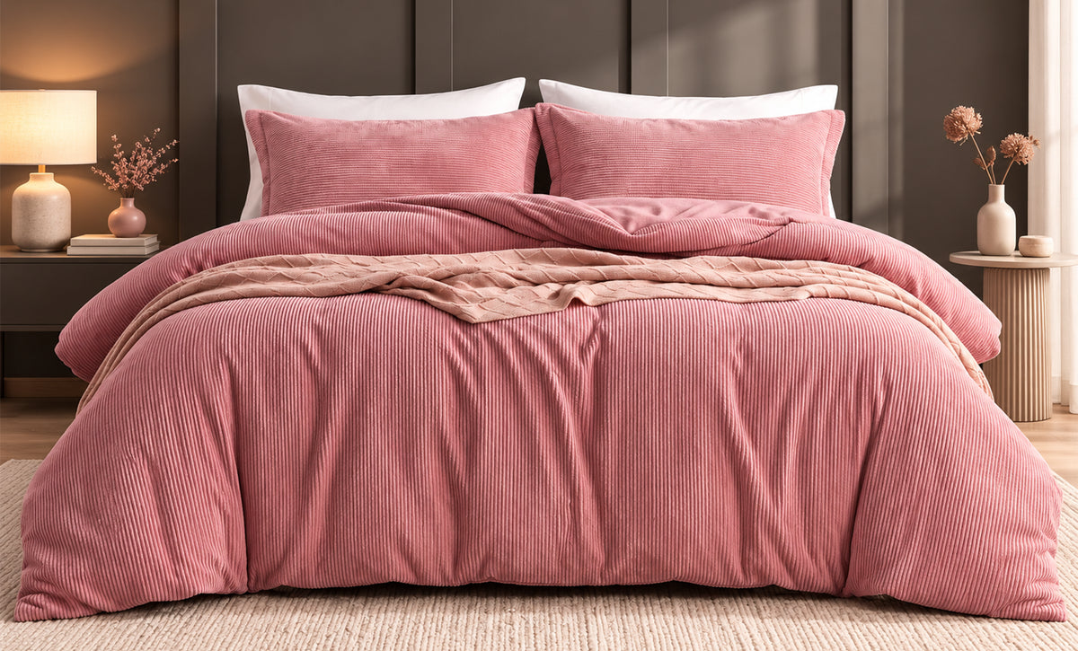 Furry Winter Duvet Set Double - 3 Pieces - 1627