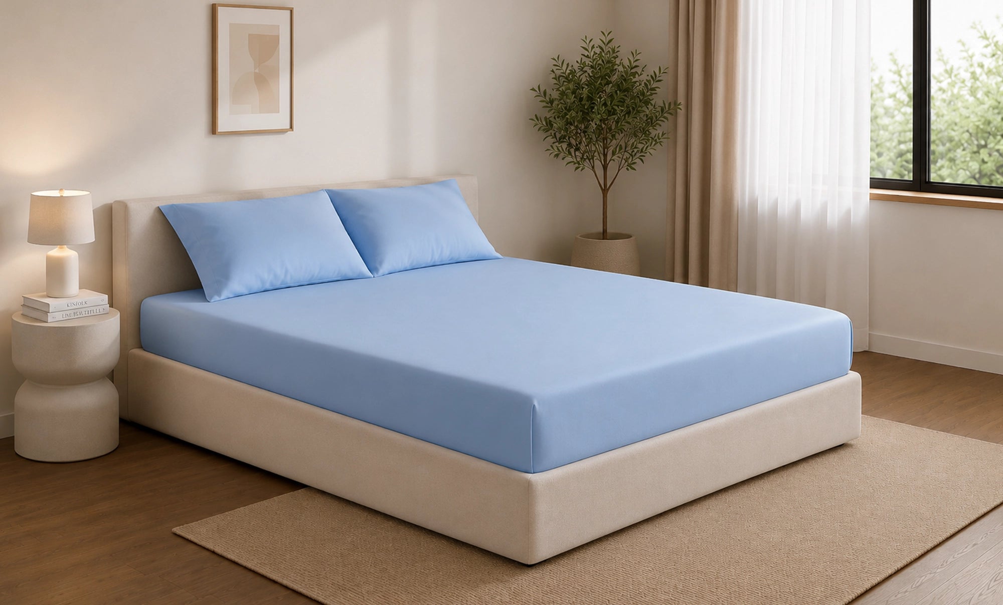 3-Piece Double Blended Fitted Sheet Set