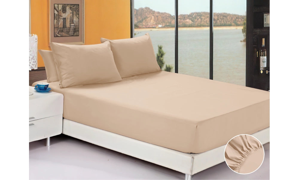 Micro Fitted Double Bed Sheet Set 3 Pieces