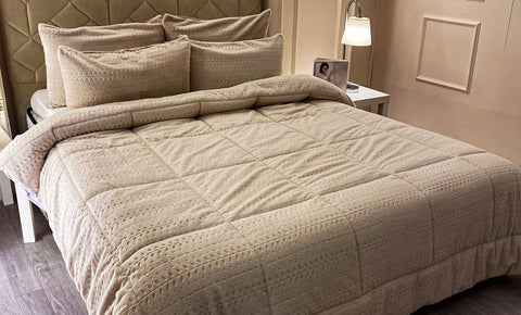 طقم لحاف شتوي فرو دبل 3 قطع - 1627