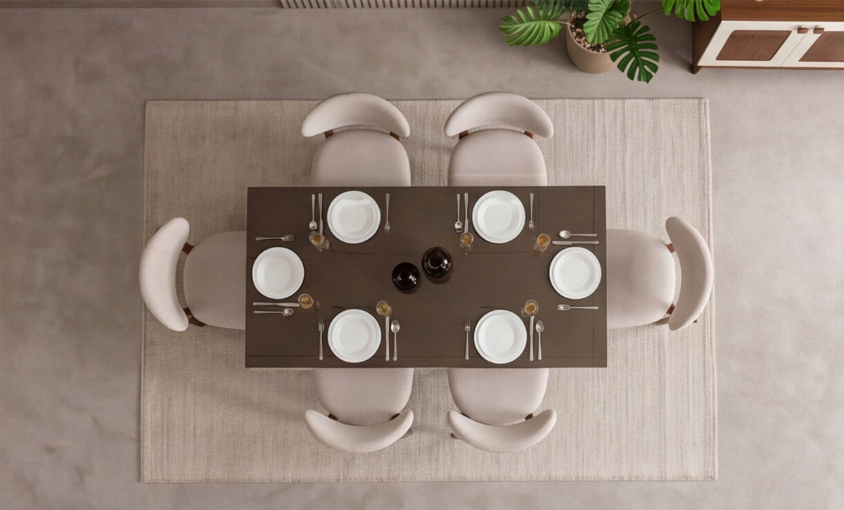 Fox Dining Table with 6 Chairs