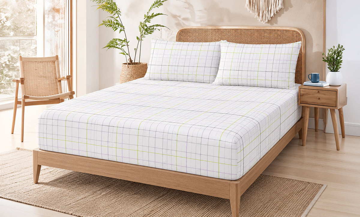 3-Piece Single Cotton Fitted Sheet Set