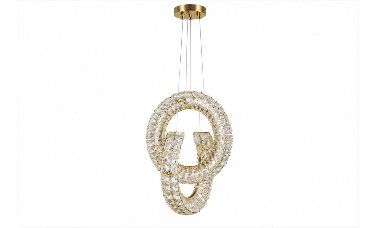 LM - 9960/400+400-C - Interlaced CRYSTAL LED Pendant