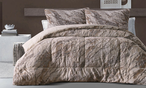 طقم لحاف شتوي فرو دبل 3 قطع - 1623