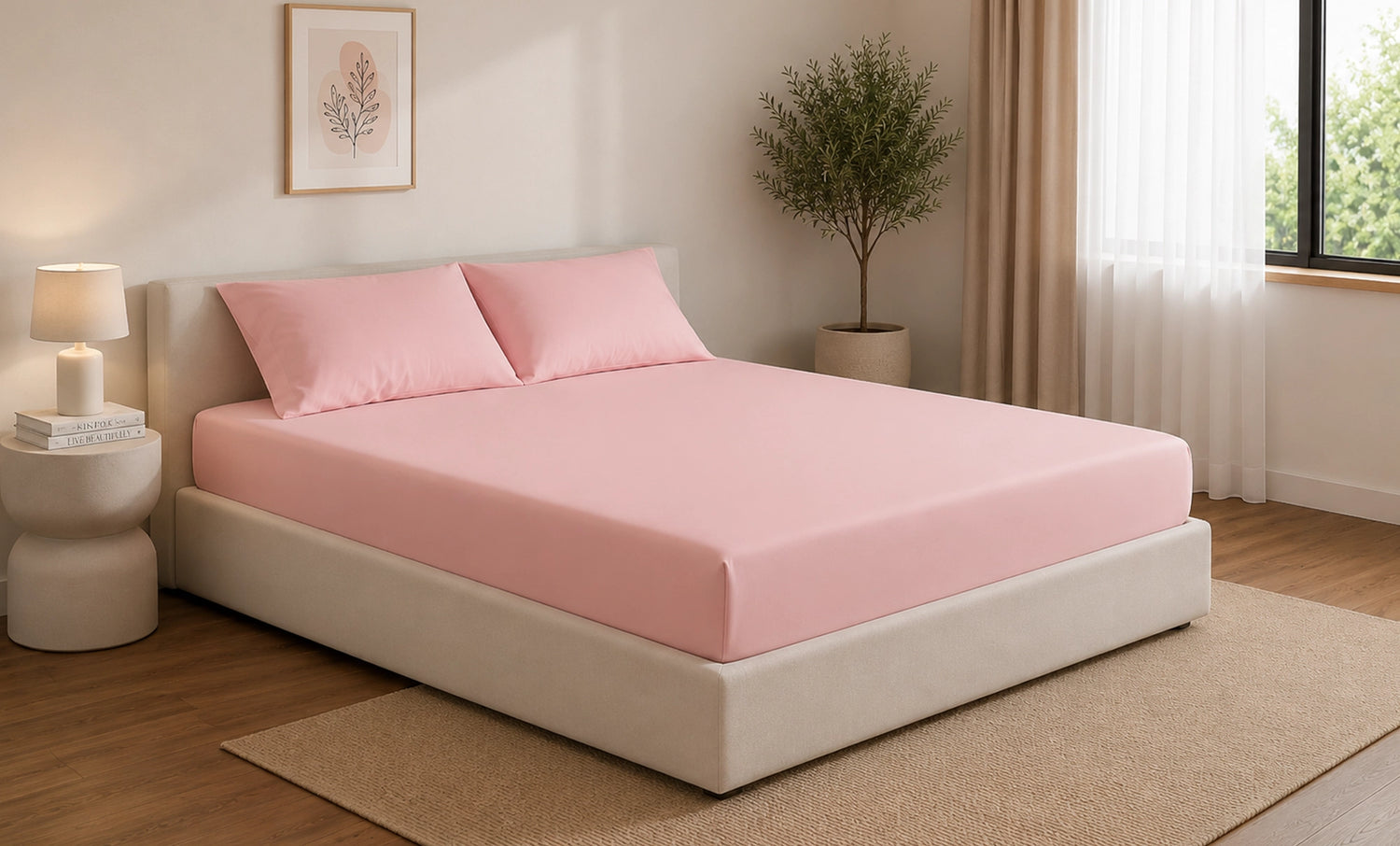 3-Piece Double Blended Fitted Sheet Set 1