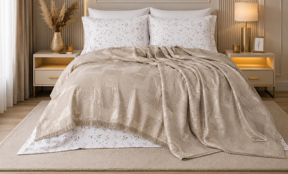 Elegant Double Bedspread Set 4 Pieces