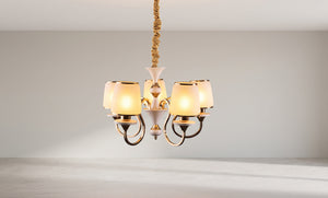 LM7918/5 - FGD+WT Chandelier