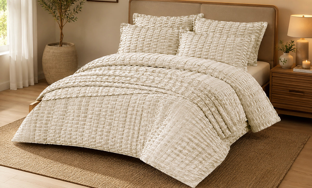 Modern Fur Double Comforter Set 3 Pieces