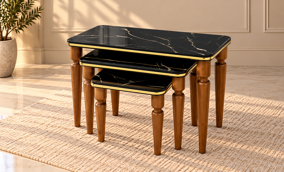 KT-113 Black Side Table Set