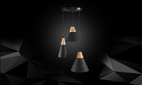 معلقة معدن LM7745/3 - BK+GD - kabbanifurniture