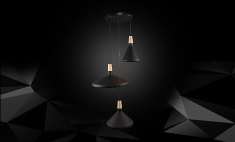 معلقة معدن LM7754/3 -  BK+GD - kabbanifurniture