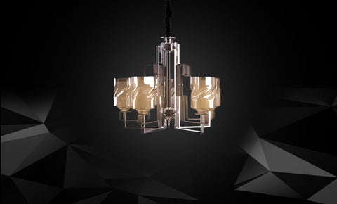 نجفة 28441/5 CH/BK/SMOK-150 - kabbanifurniture