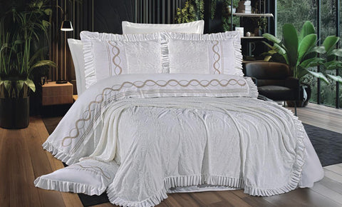 مفرش عروس فلورا 6 قطع - kabbanifurniture