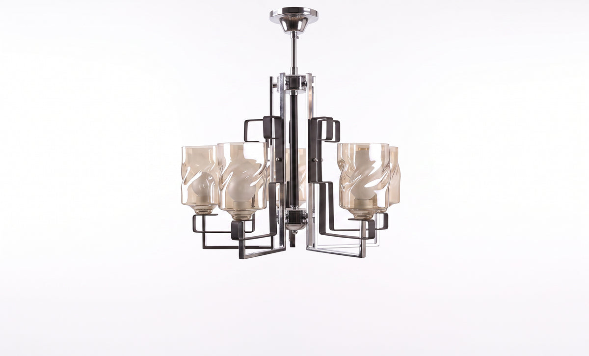 Chandelier 28441/5 CH/BK/SMOK-150