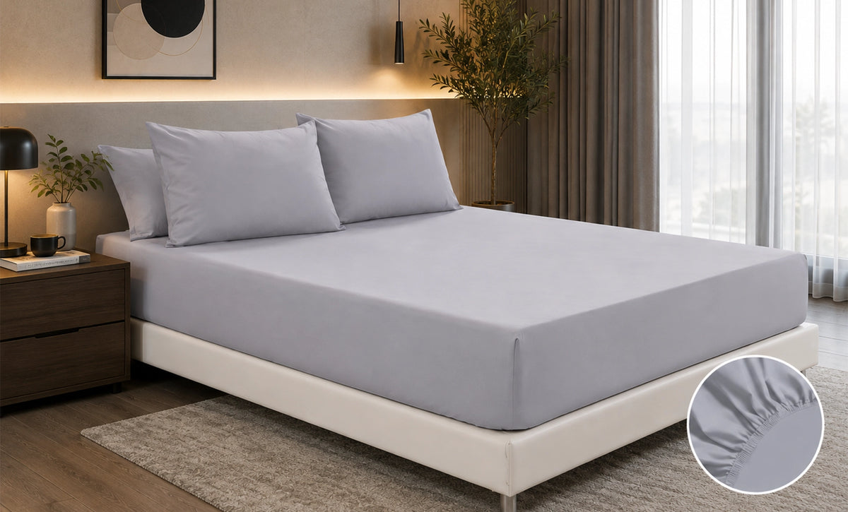 Micro Fitted Double Bed Sheet Set 3 Pieces