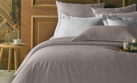 طقم ملايه استيك مقلم دبل 4 قطع - kabbanifurniture