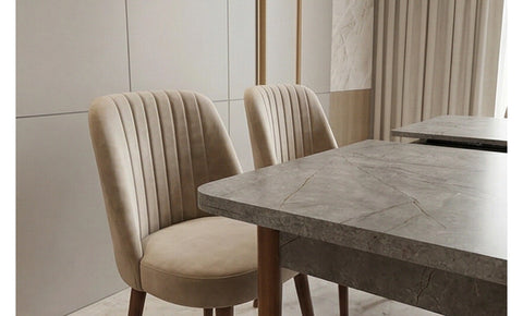ترابيزة سفرة ماسه GOR مع 6 كراسي - kabbanifurniture