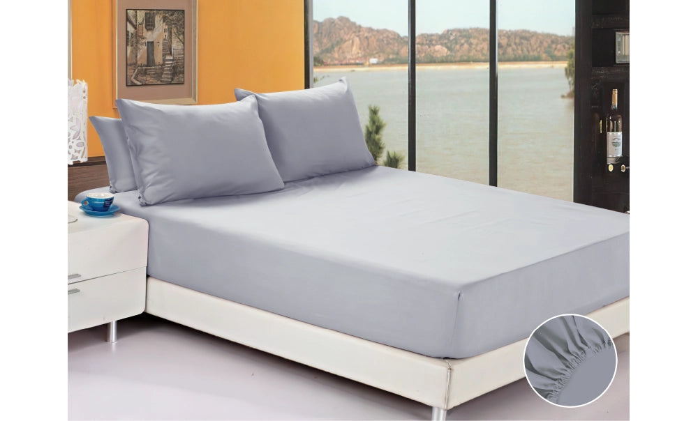 Micro Fitted Double Bed Sheet Set 3 Pieces