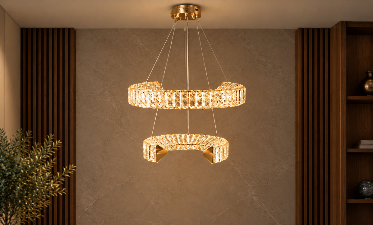 LM - 9960/400+600-C - CRYSTAL LED معلقة