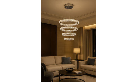 87519/450+350+250+150-30 معلقة كريستال - kabbanifurniture