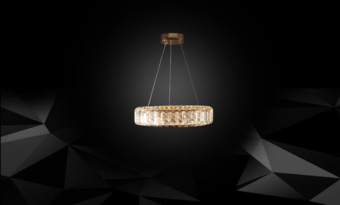 LM - 9959/400MM -  عرضي CRYSTAL LED معلقة - kabbanifurniture