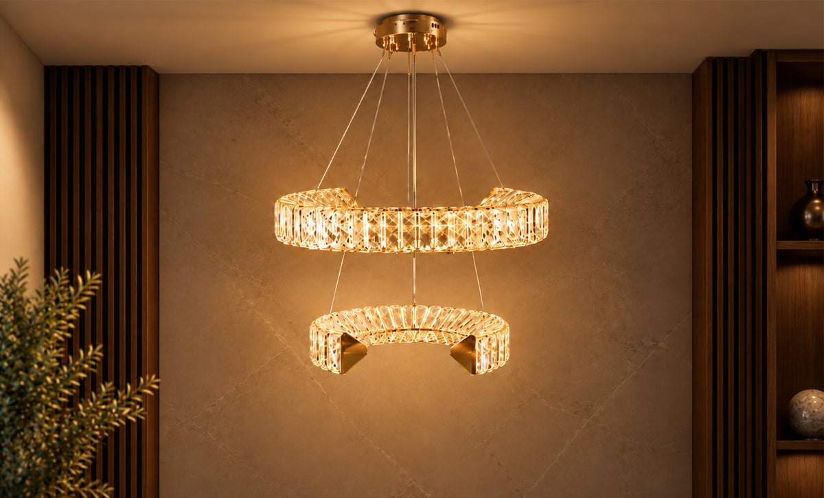 LM - 9960/400+600-C - CRYSTAL LED معلقة