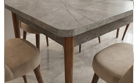 ترابيزة سفرة ماسه GOR مع 6 كراسي - kabbanifurniture