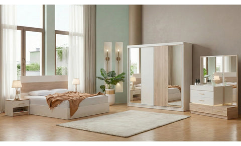 غرفة نوم لوتس بدولاب جرار - kabbanifurniture