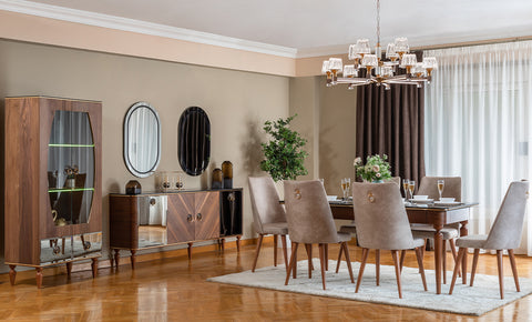غرفة سفرة بلاك مع الكراسي - kabbanifurniture