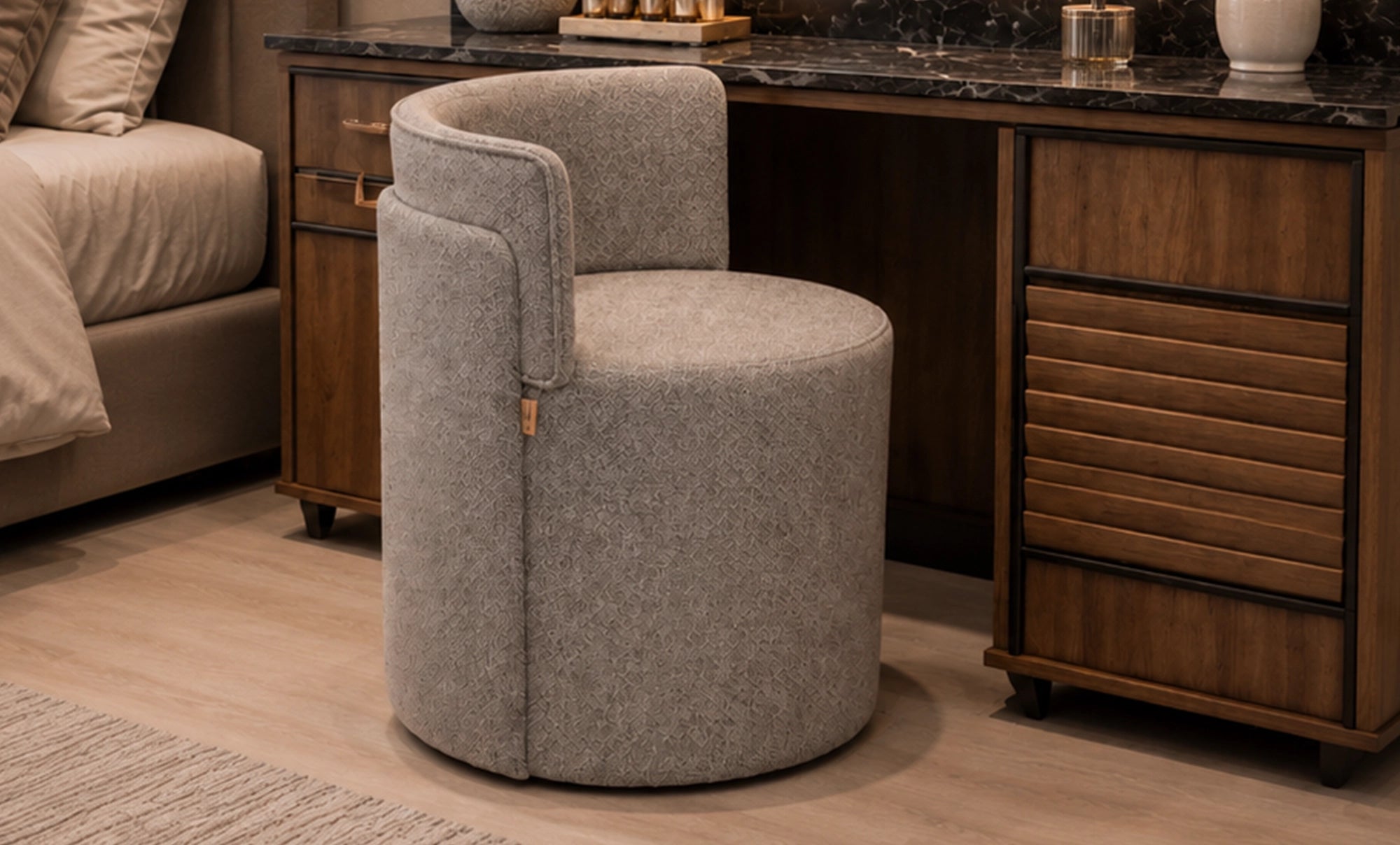 Tiffany storage ottoman