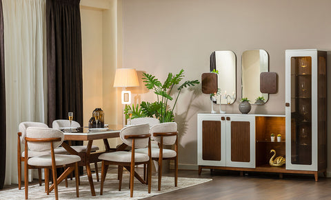غرفة سفرة فوكس مع 6 كراسي - kabbanifurniture