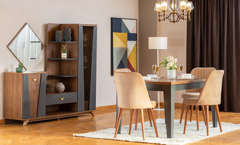 غرفة سفرة فيينا مع 4 كراسي - kabbanifurniture