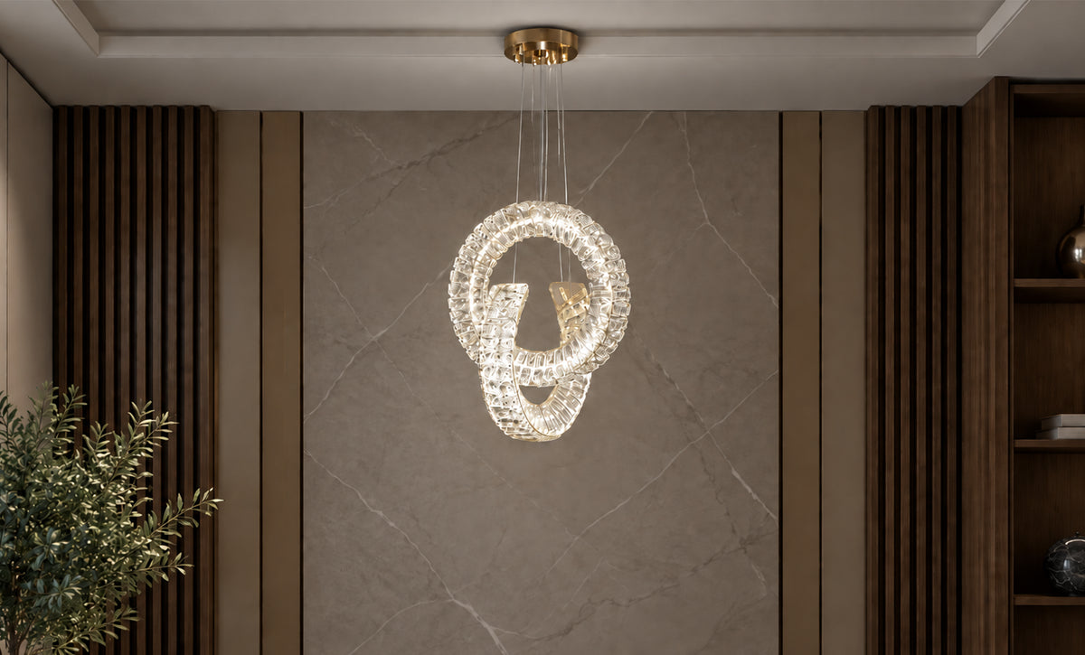 LM - 9960/400+400-C - Interlaced CRYSTAL LED Pendant 3