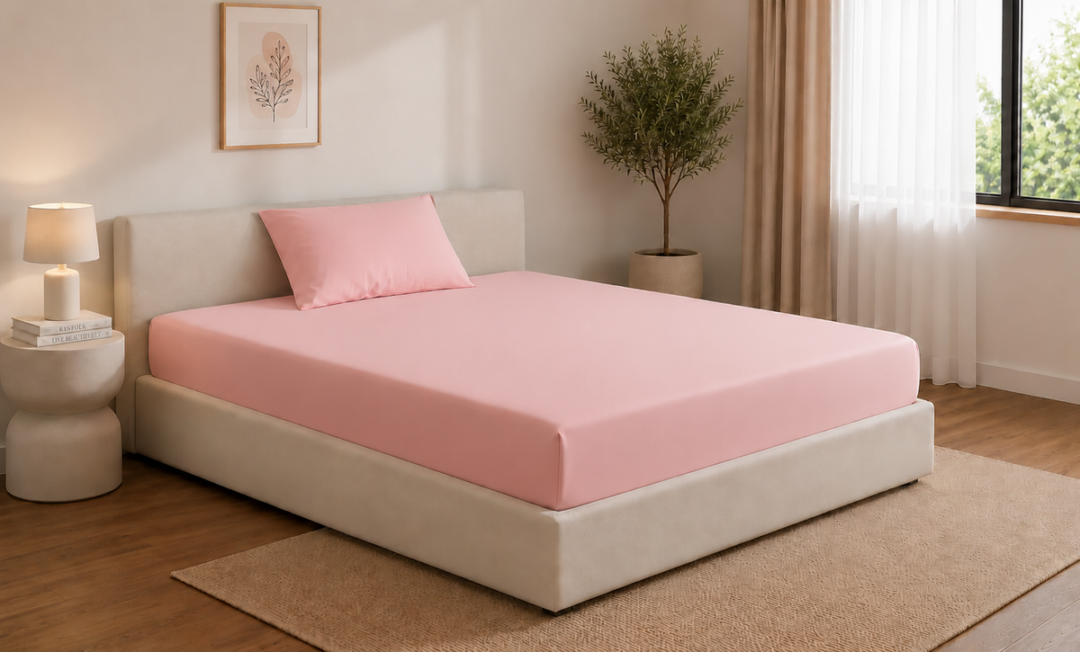2-Piece Blended Fitted Sheet Single Set