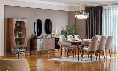 غرفة سفرة بلاك مع الكراسي - kabbanifurniture