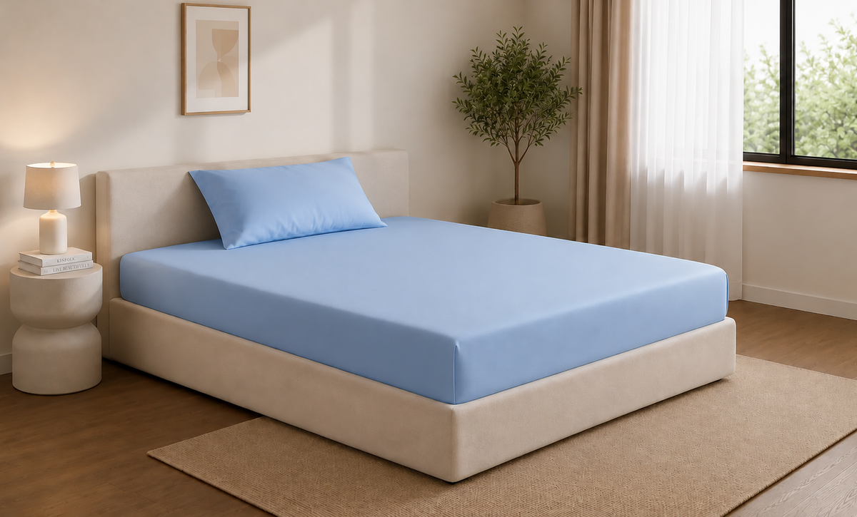 2-Piece Blended Fitted Sheet Single Set