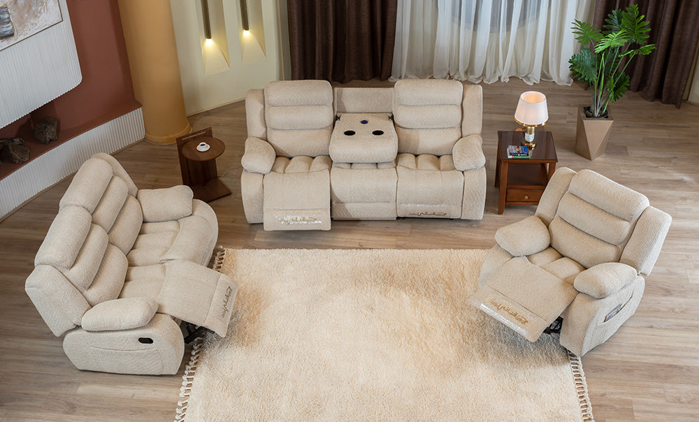 طقم ريكلاينر كرافت - kabbanifurniture