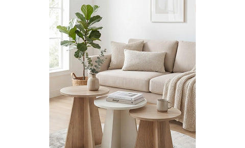 ترابيزة جانبية متداخلة فاتح G8 - kabbanifurniture