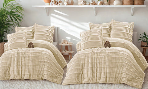 لحاف فرو مقلم بلس سنجل 4 قطع