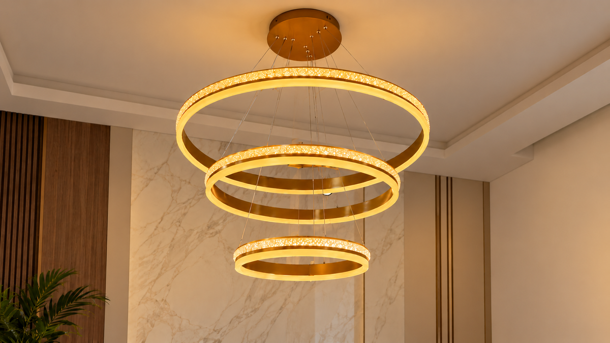 معلقة ليد 70829/3 Gold - kabbanifurniture
