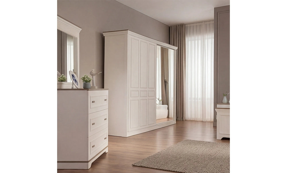 غرفة نوم تيفاني بدولاب جرار - kabbanifurniture