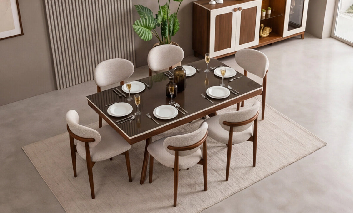 Fox Dining Table with 6 Chairs