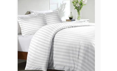 كيس لحاف ساده مقلم - kabbanifurniture