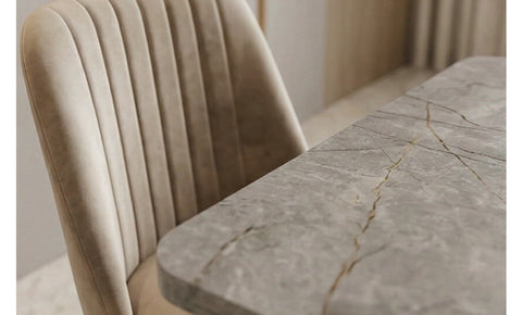 ترابيزة سفرة ماسه GOR مع 6 كراسي - kabbanifurniture