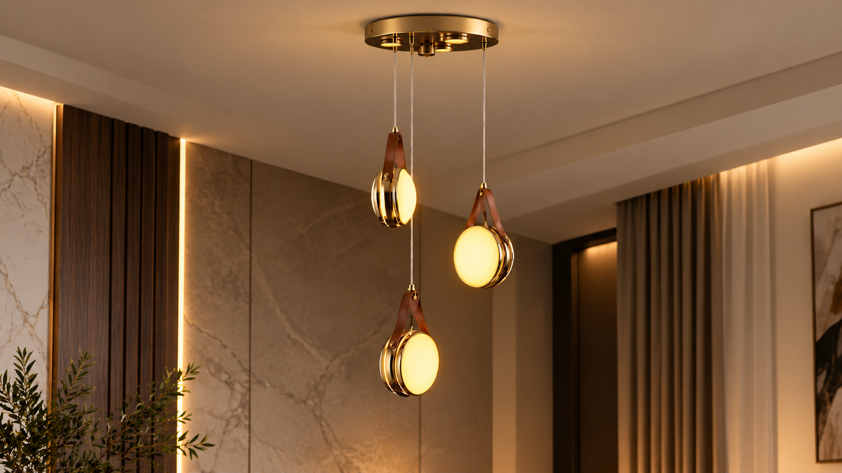 معلقة ليد 80028 /3+3 - French Gold - kabbanifurniture
